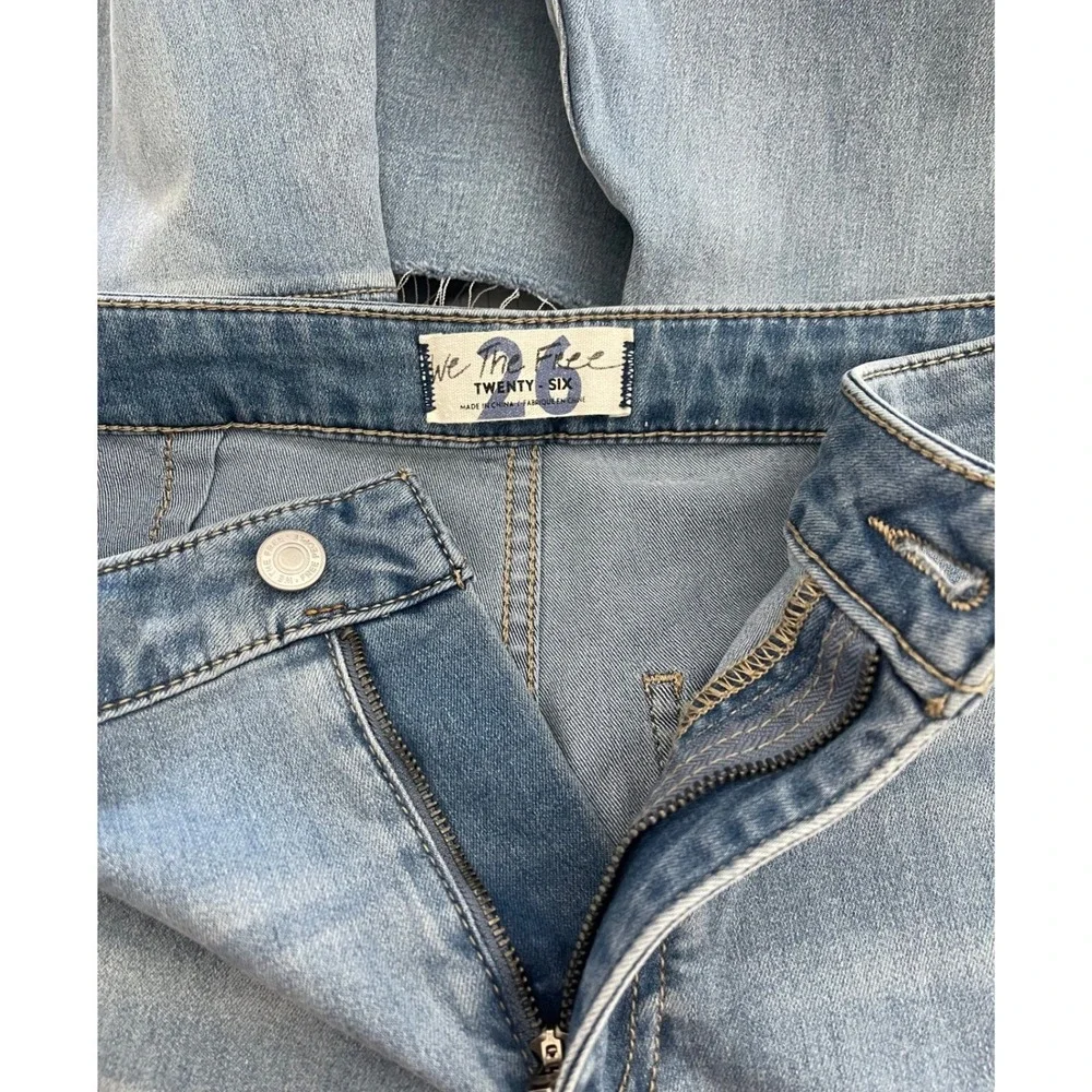 We The Free Just Float On Flare Jeans Size 26 Light Wash Bell Bottom Boho